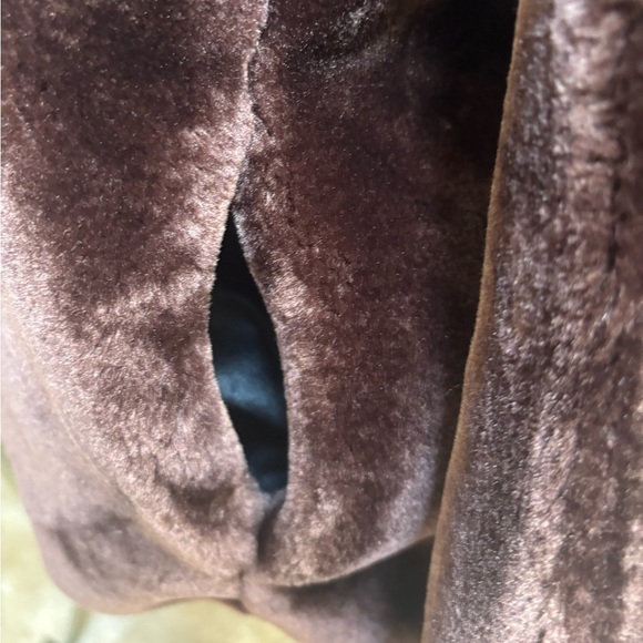 FHILLINUO BROWN PLUSH FUZZY FAUX FUR HOODED TEDDY BEAR JACKET COAT SZ L-XL NWT - Picture 3 of 11